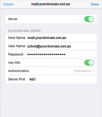 yahoo smtp server iphone not working