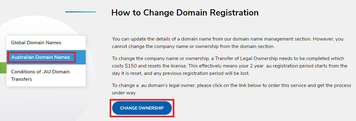 How To Update The Abn Acn Of A Au Domain